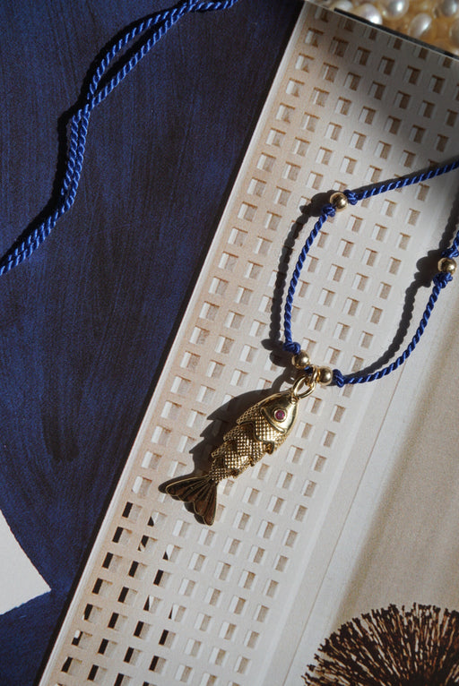 Blue Fish Necklace