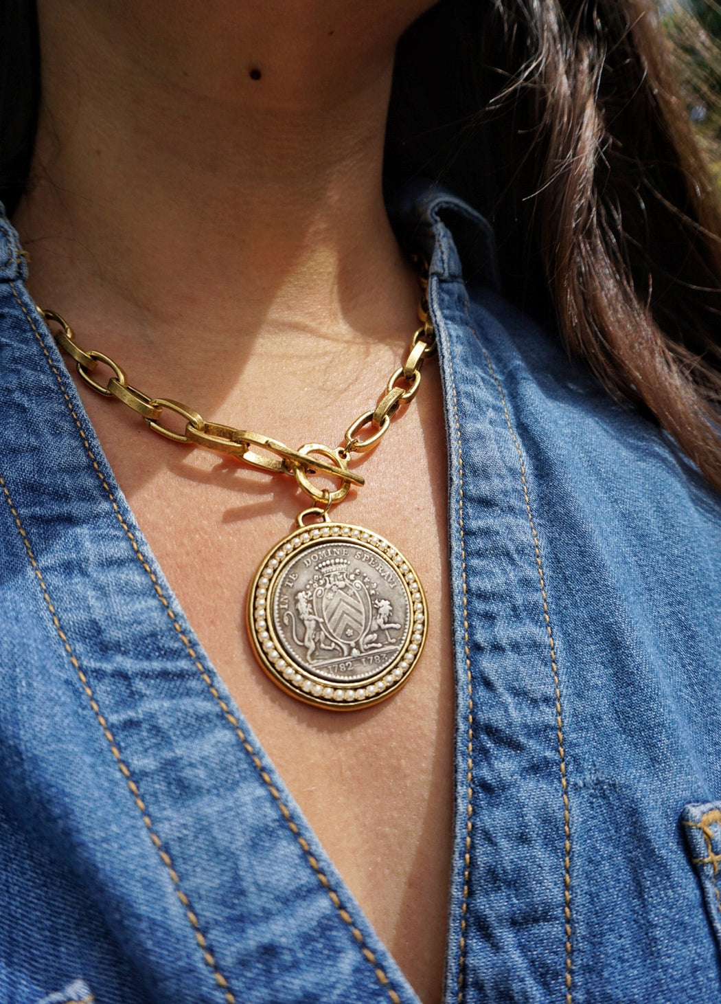 French Coin Necklace