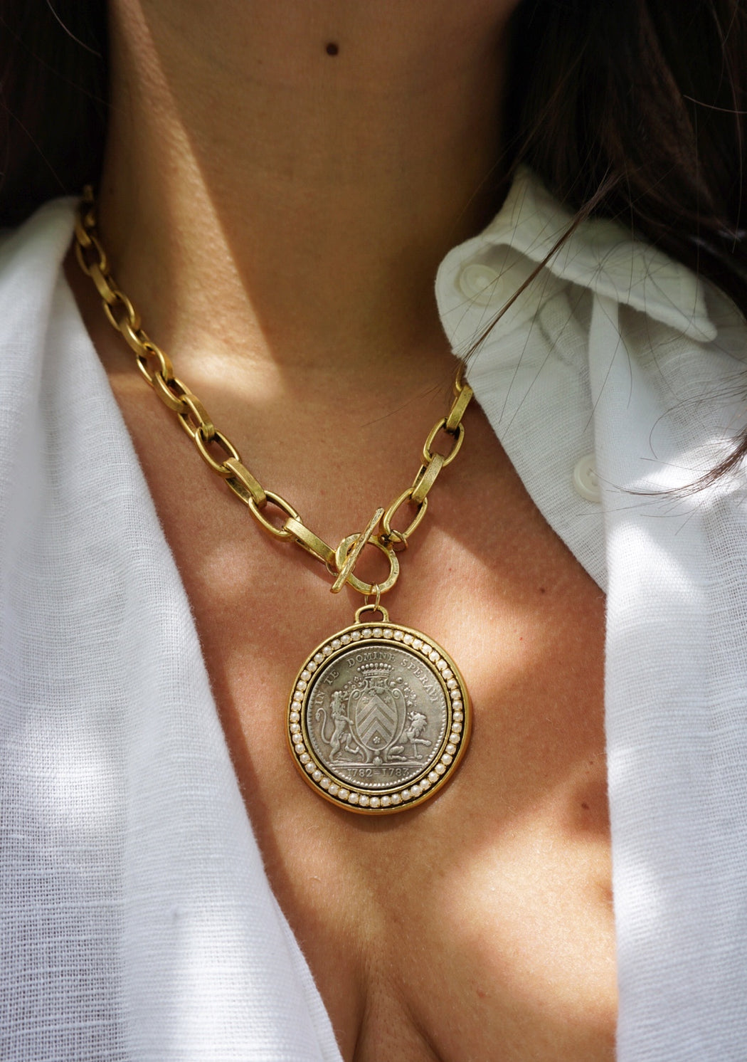French Coin Necklace