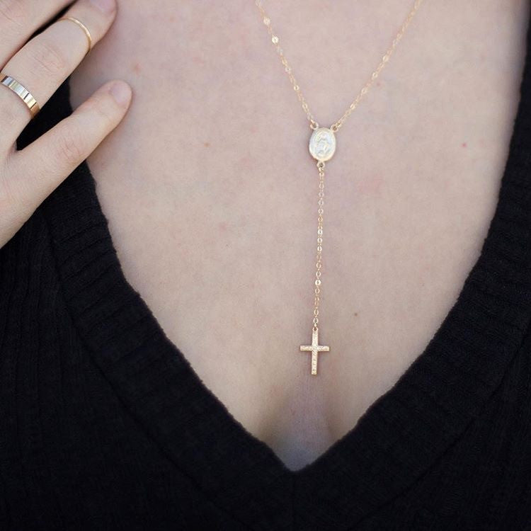 Gold Mary Necklace