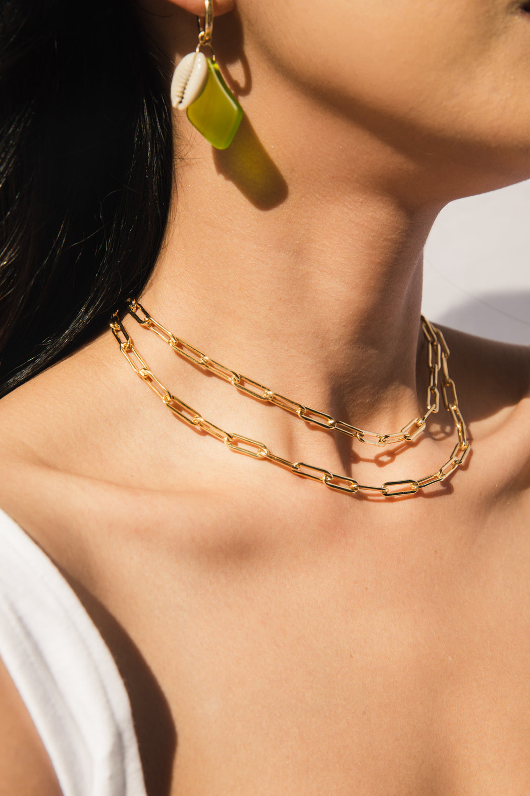 14k gold filled link chain necklace