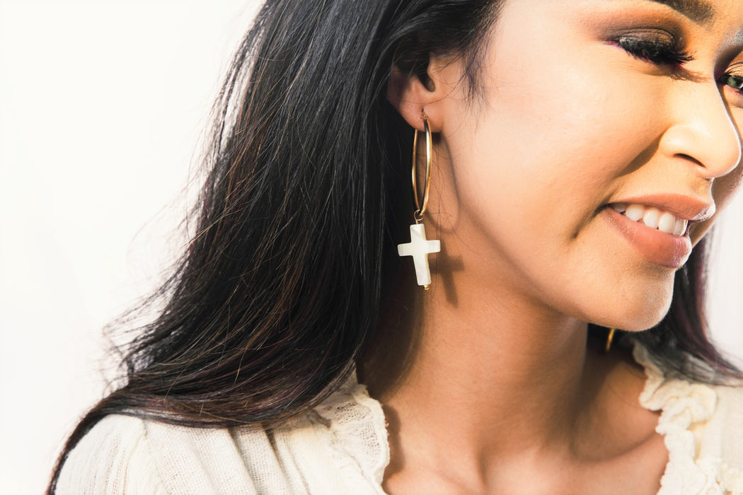 gold hoop earrings