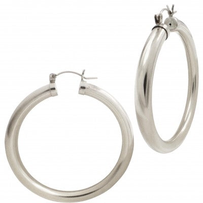 Gia Hoops Silver 2''